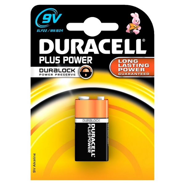 Duracell Batterijen Plus Power 9V 6LR61 MN1604 Blauw